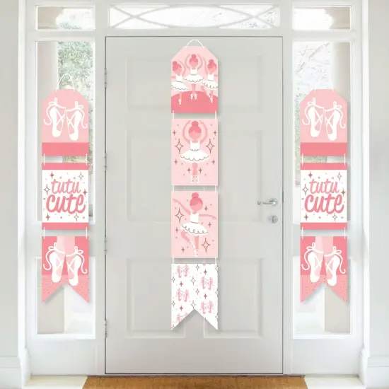 Big Dot of Happiness Tutu Cute Ballerina - Hanging Vertical Paper Door Banners - Ballet Birthday Party Baby Shower Wall Decor Kit - Indoor Door Decor {1}