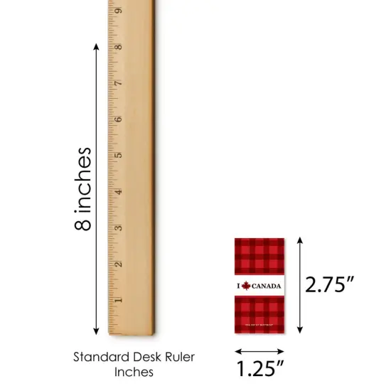 Big Dot of Happiness Canada Day - Mini Candy Bar Wrapper Stickers - Canadian Party Small Favors - 40 Count {6}