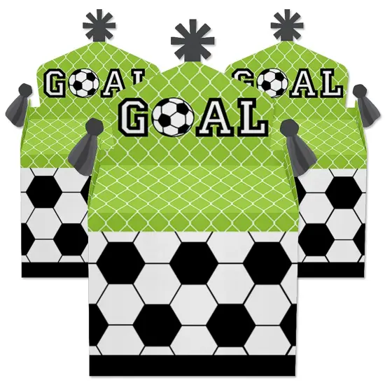 Big Dot of Happiness Goaaal - Soccer - Treat Box Party Favors - Baby Shower or Birthday Party Goodie Gable Boxes - Set of 12 {3}