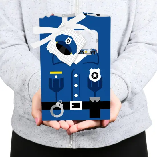 Big Dot of Happiness Calling All Units - Police - Cop Birthday Party or Baby Shower Favor Boxes - Set of 12 {6}