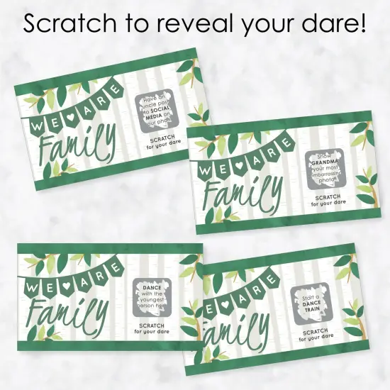 Big Dot of Happiness Family Tree Reunion - Family Gathering Party Game Scratch Off Dare Cards - 22 Count {4}