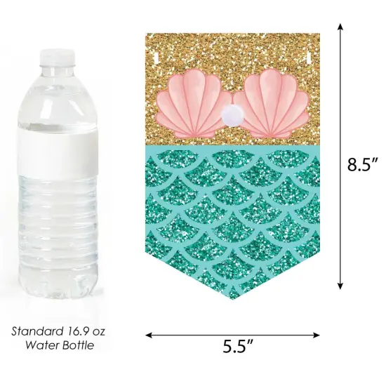 Big Dot of Happiness Let's Be Mermaids - Birthday Party Bunting Banner - Mermaid Party Decorations - Happy Birthday {3}