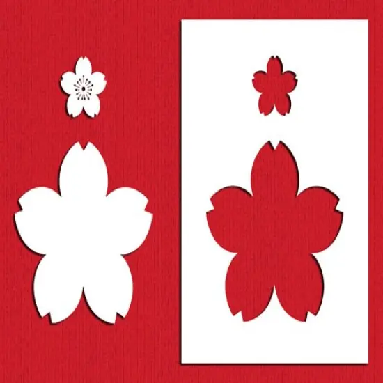 Dogwood Flower Cake Stencil | C499 by Designer Stencils | Cake Decorating Tools | Baking Stencils for Royal Icing, Airbrush, Dusting Powder | Reusable Plastic Food Grade Stencil for Cakes | Easy to Use & Clean Cake Stencil {1}