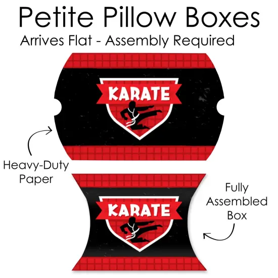 Big Dot of Happiness Karate Master - Favor Gift Boxes - Martial Arts Birthday Party Petite Pillow Boxes - Set of 20 {7}