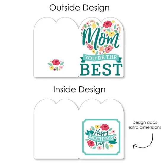 Big Dot of Happiness Colorful Floral Happy Mother's Day - We Love Mom Giant Greeting Card - Big Shaped Jumborific Card {7}