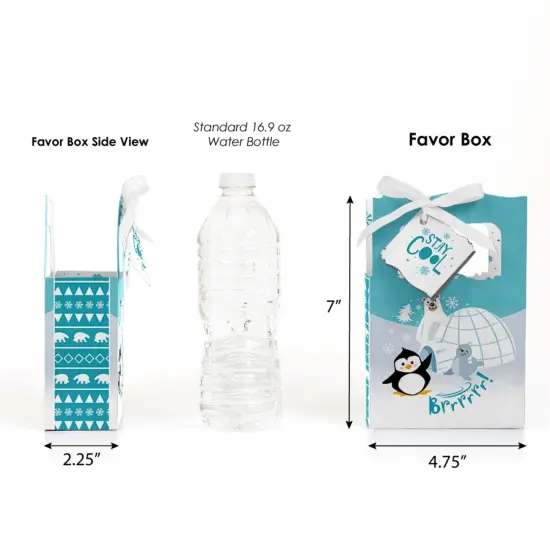 Big Dot of Happiness Arctic Polar Animals - Winter Baby Shower or Birthday Party Favor Boxes - Set of 12 {3}
