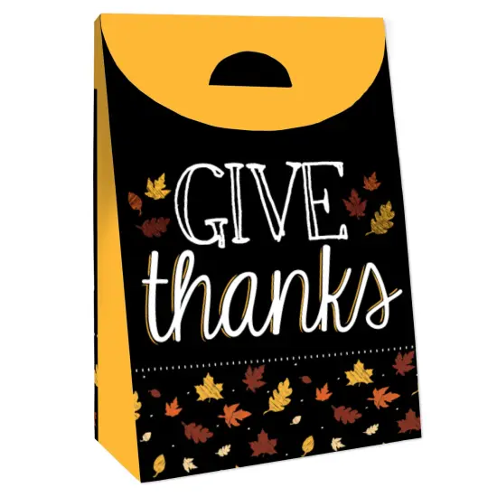 Big Dot of Happiness Give Thanks - Thanksgiving Gift Favor Bags - Party Goodie Boxes - Set of 12 {4}