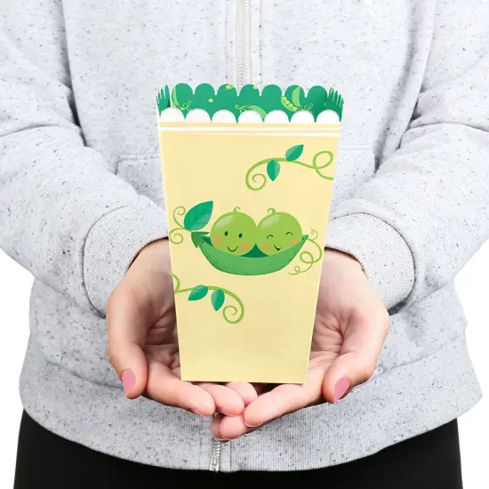 Big Dot of Happiness Double the Fun - Twins Two Peas in a Pod - Baby Shower or First Birthday Party Favor Popcorn Treat Boxes - Set of 12 {6}