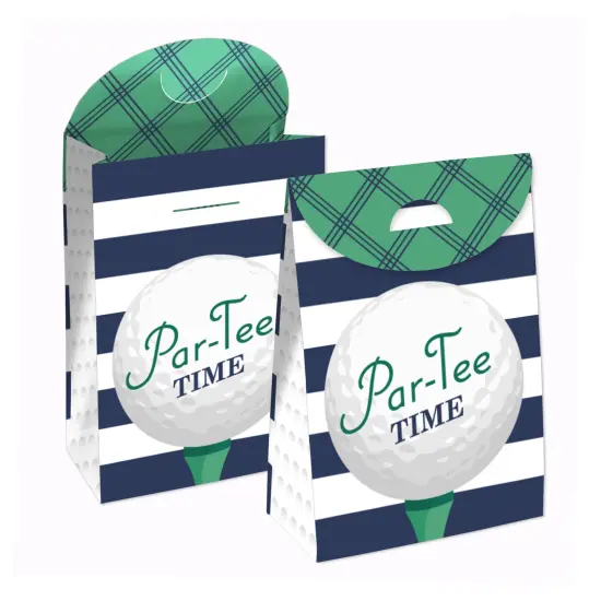 Big Dot of Happiness Par-Tee Time - Golf - Birthday or Retirement Gift Favor Bags - Party Goodie Boxes - Set of 12 {1}