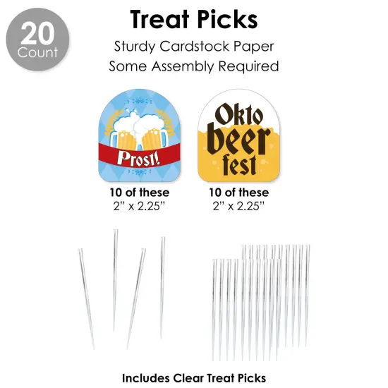 Big Dot of Happiness Oktoberfest - German Beer Festival Favors and Cupcake Kit - Fabulous Favor Party Pack - 100 Pieces {7}