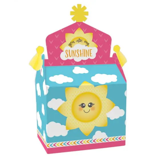 Big Dot of Happiness You Are My Sunshine - Treat Box Party Favors - Baby Shower or Birthday Party Goodie Gable Boxes - Set of 12 {1}