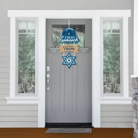 Big Dot of Happiness Happy Passover - Hanging Porch Pesach Jewish Holiday Party Outdoor Decorations - Front Door Decor - 3 Piece Sign {3}