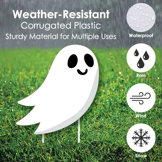 Big Dot of Happiness You've Been Booed - Yard Sign and Outdoor Lawn Decorations - Ghost Halloween Party Yard Signs - Set of 8 {4}