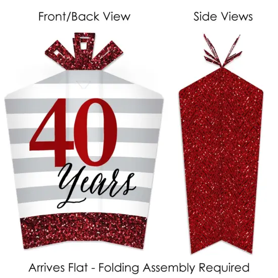Big Dot of Happiness We Still Do - 40th Wedding Anniversary - Table Decorations - Anniversary Party Fold and Flare Centerpieces - 10 Count {3}