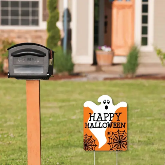 Big Dot of Happiness Spooky Ghost - Outdoor Lawn Sign - Halloween Party Yard Sign - 1 Piece {3}