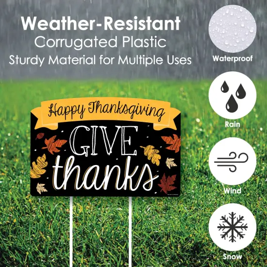 Big Dot of Happiness Give Thanks - Thanksgiving Party Yard Sign Lawn Decorations - Happy Thanksgiving Party Yardy Sign {4}