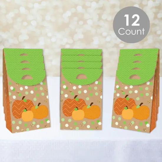Big Dot of Happiness Pumpkin Patch - Fall, Halloween or Thanksgiving Gift Favor Bags - Party Goodie Boxes - Set of 12 {3}