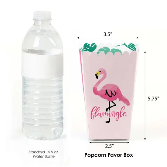 Big Dot of Happiness Pink Flamingo - Party Like a Pineapple - Tropical Summer Party Favor Popcorn Treat Boxes - Set of 12 {3}