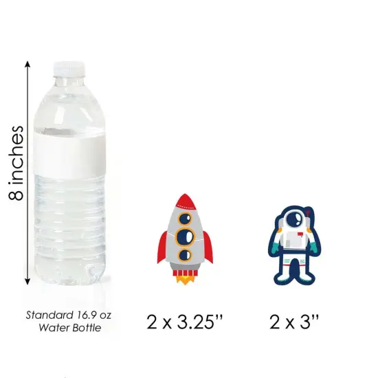 Big Dot of Happiness Blast Off to Outer Space - DIY Shaped Rocket Ship Baby Shower or Birthday Party Cut-Outs - 24 Count {6}