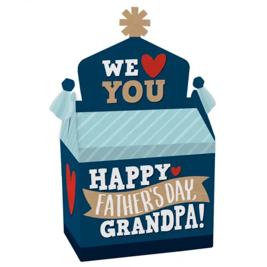 Big Dot of Happiness Grandpa, Happy Father's Day - Treat Box Party Favors - We Love Grandfather Goodie Gable Boxes - Set of 12 {1}