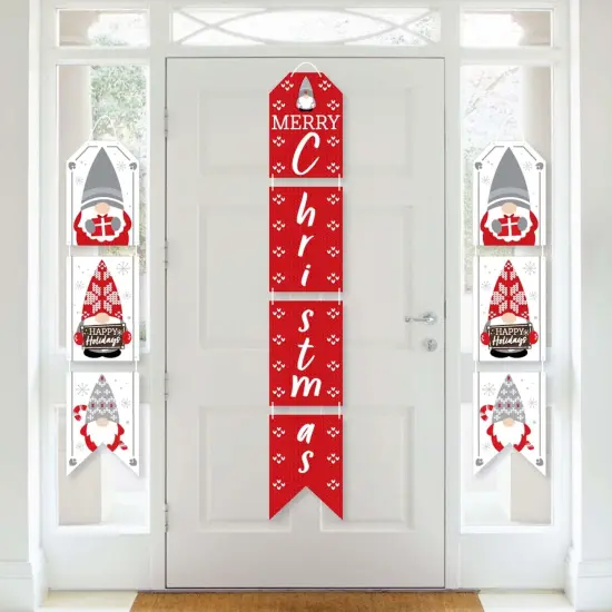Big Dot of Happiness Christmas Gnomes - Hanging Vertical Paper Door Banners - Holiday Party Wall Decoration Kit - Indoor Door Decor {1}