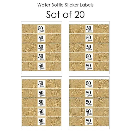 Big Dot of Happiness We Still Do - 50th Wedding Anniversary - Anniversary Party Water Bottle Sticker Labels - Set of 20 {4}