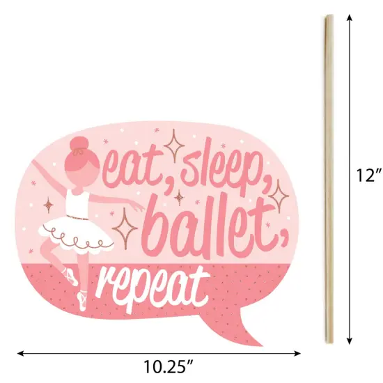 Big Dot of Happiness Tutu Cute Ballerina - Ballet Birthday Party or Baby Shower Photo Booth Props Kit - 20 Count {7}