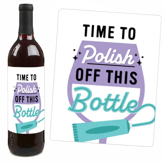 Big Dot of Happiness Dental School Grad - Dentistry and Hygienist Graduation Party Decorations for Women and Men - Wine Bottle Label Stickers - 4 Ct {7}