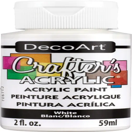 Multipack of 6 - Crafter's Acrylic All-Purpose Paint 2oz-White {1}