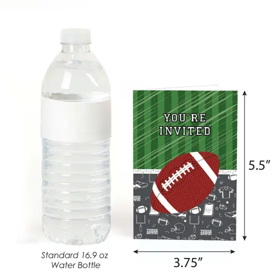 Big Dot of Happiness End Zone - Football - Fill In Baby Shower or Birthday Party Invitations (8 count) {4}