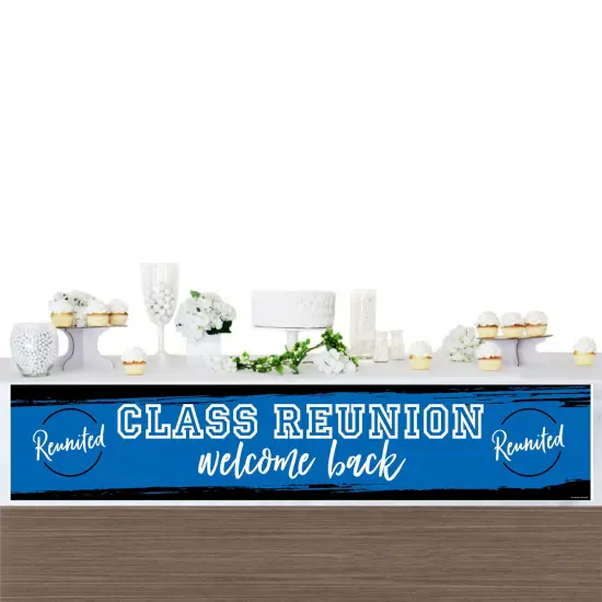 Big Dot of Happiness Reunited Blue - Royal Blue School Class Reunion Party Decorations Party Banner {4}