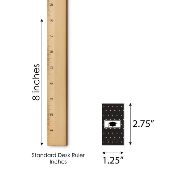 Big Dot of Happiness Gold Graduation Party - Mini Candy Bar Wrapper Stickers - Small Favors - 40 Count {6}