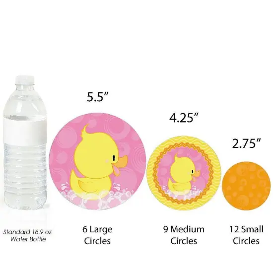 Big Dot of Happiness Pink Ducky Duck - Girl Baby Shower or Birthday Party Giant Circle Confetti - Party Decorations - Large Confetti 27 Count {4}