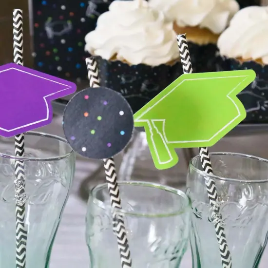 Big Dot of Happiness Hats Off Grad - DIY Shaped Graduation Party Cut-Outs - 24 Count {4}