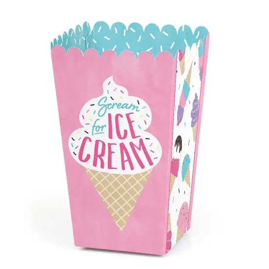 Big Dot of Happiness Scoop Up the Fun - Ice Cream - Sprinkles Party Favor Popcorn Treat Boxes - Set of 12 {1}