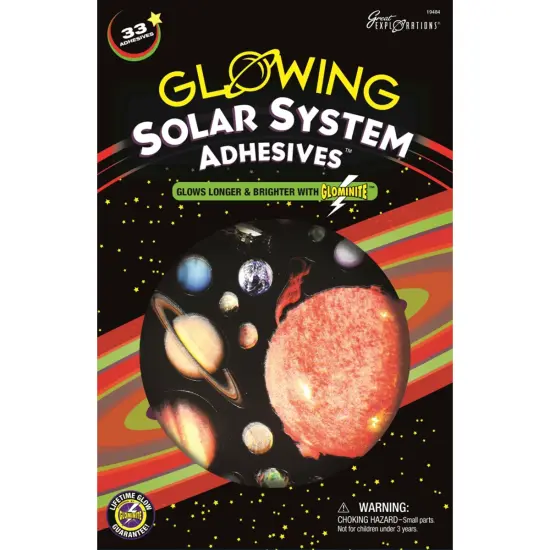 Great Explorations Glowing Adhesives 33/Pkg-Solar System {1}