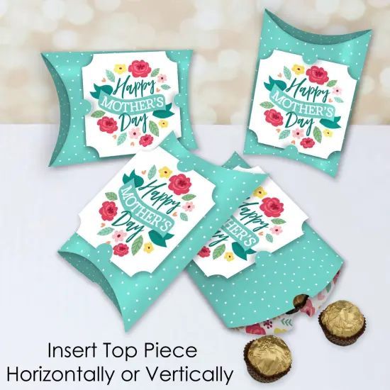 Big Dot of Happiness Colorful Floral Happy Mother's Day - Favor Gift Boxes - We Love Mom Party Large Pillow Boxes - Set of 12 {4}