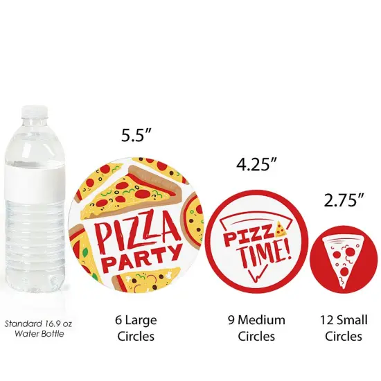 Big Dot of Happiness Pizza Party Time&nbsp;- Baby Shower or Birthday Party Giant Circle Confetti - Party Decorations - Large Confetti 27 Count {4}