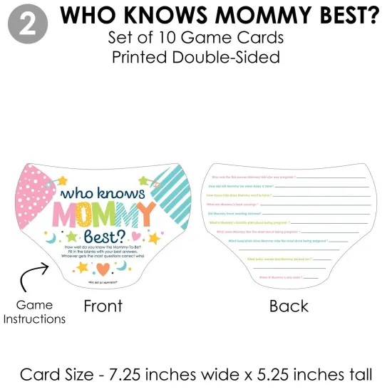 Big Dot of Happiness Colorful Baby Shower - 4 Baby Shower Games - 10 Cards Each - Gamerific Bundle {7}