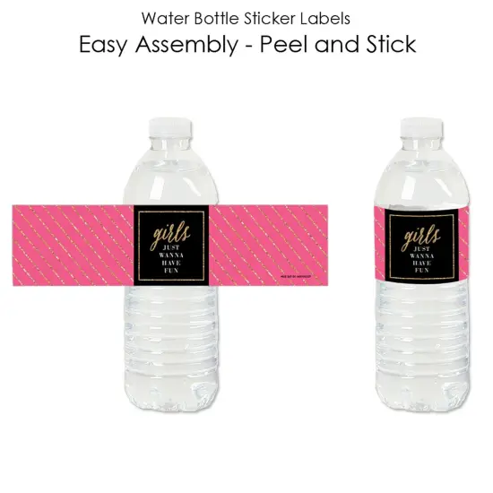 Big Dot of Happiness Girls Night Out - Bachelorette Party Water Bottle Sticker Labels - Set of 20 {3}