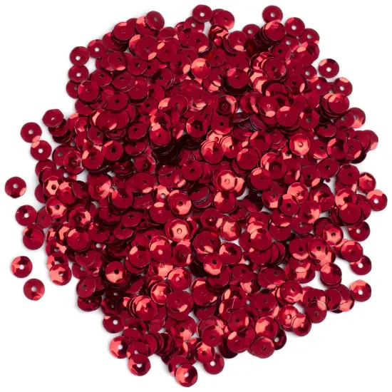 CousinDIY Cupped Sequins-Red, 5mm 800/Pkg {3}