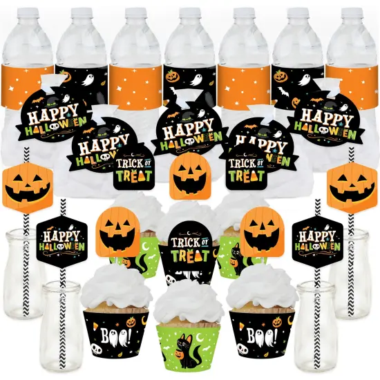 Big Dot of Happiness Jack-O'-Lantern Halloween - Kids Halloween Party Favors and Cupcake Kit - Fabulous Favor Party Pack - 100 Pc {1}