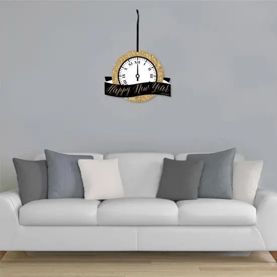 Big Dot of Happiness New Year's Eve - Gold - Hanging Porch New Years Eve Party Outdoor Decorations - Front Door Decor - 1 Piece Sign {4}
