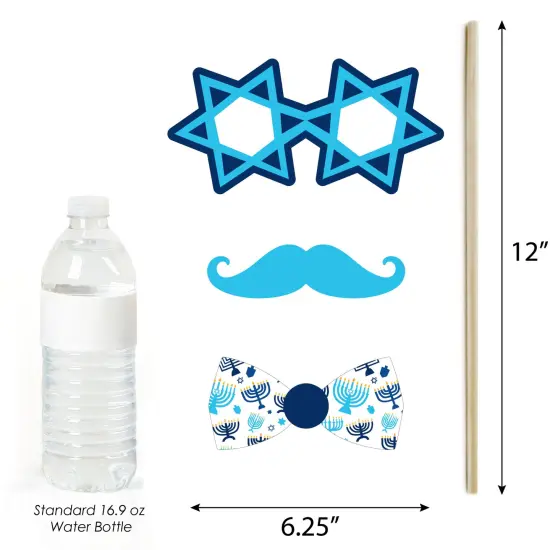 Big Dot of Happiness Hanukkah Menorah - Chanukah Holiday Party Photo Booth Props Kit - 20 Count {6}
