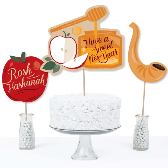 Big Dot of Happiness Rosh Hashanah - New Year Centerpiece Sticks - Table Toppers - Set of 15 {4}