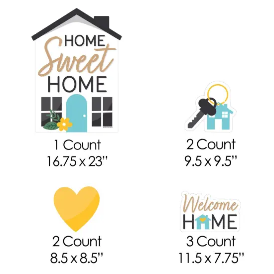 Big Dot of Happiness Welcome Home Housewarming - Yard Sign and Outdoor Lawn Decorations - New Sweet Home Yard Signs - Set of 8 {7}