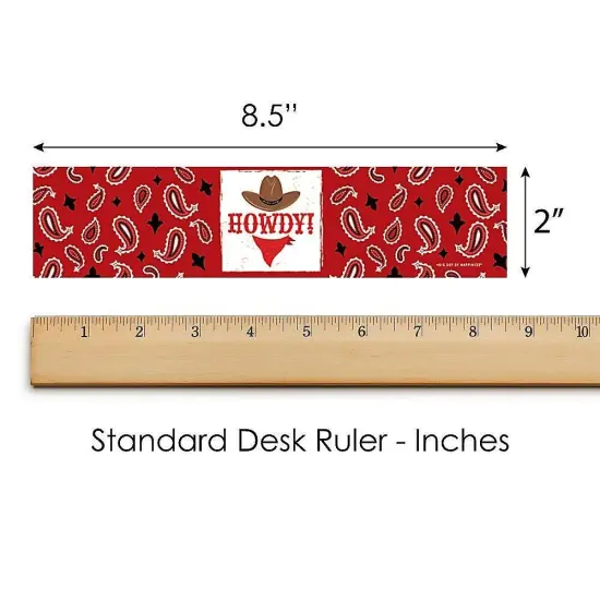 Big Dot of Happiness Western Hoedown - Wild West Cowboy Party Water Bottle Sticker Labels - Set of 20 {6}