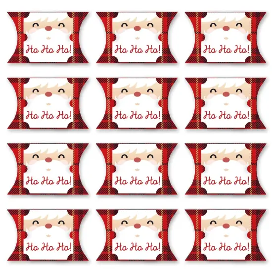 Big Dot of Happiness Jolly Santa Claus - Favor Gift Boxes - Christmas Party Large Pillow Boxes - Set of 12 {6}
