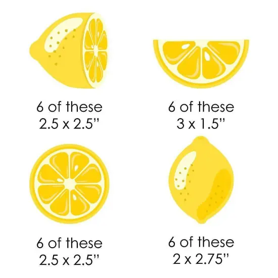 Big Dot of Happiness So Fresh - Lemon - DIY Shaped Citrus Lemonade Party Cut-Outs - 24 Count {4}