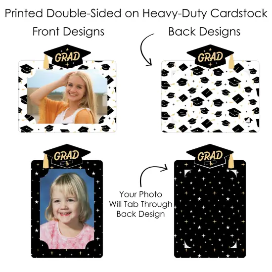 Big Dot of Happiness Goodbye High School, Hello College - Graduation Party Picture Centerpiece Sticks - Photo Table Toppers - 15 Pieces {7}